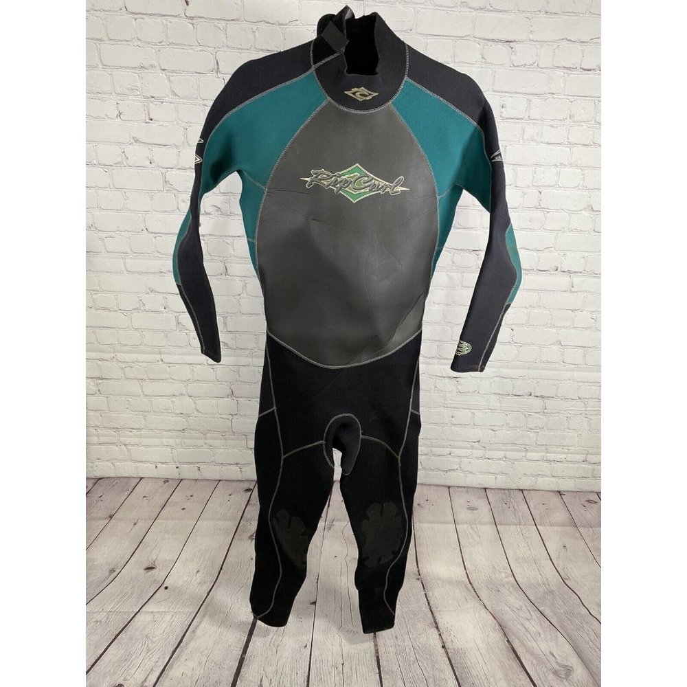 Rip Curl Tube Tested Heat Seeker 3/2 mm Black One Piece Full Body Wetsuit Small